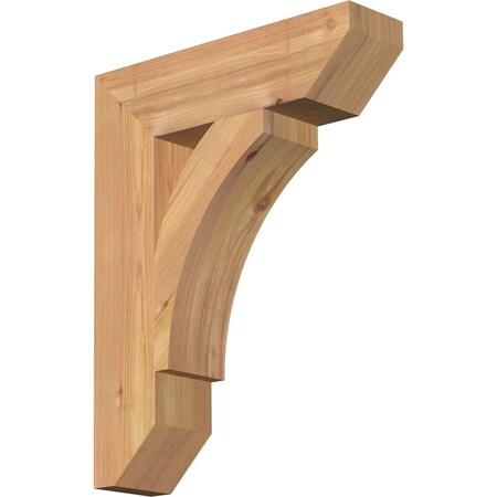 Ekena Millwork Thorton Slat Smooth Bracket, Western Red Cedar, 3 1/2"W x 14"D x 18"H BKT04X14X18THR06SWR